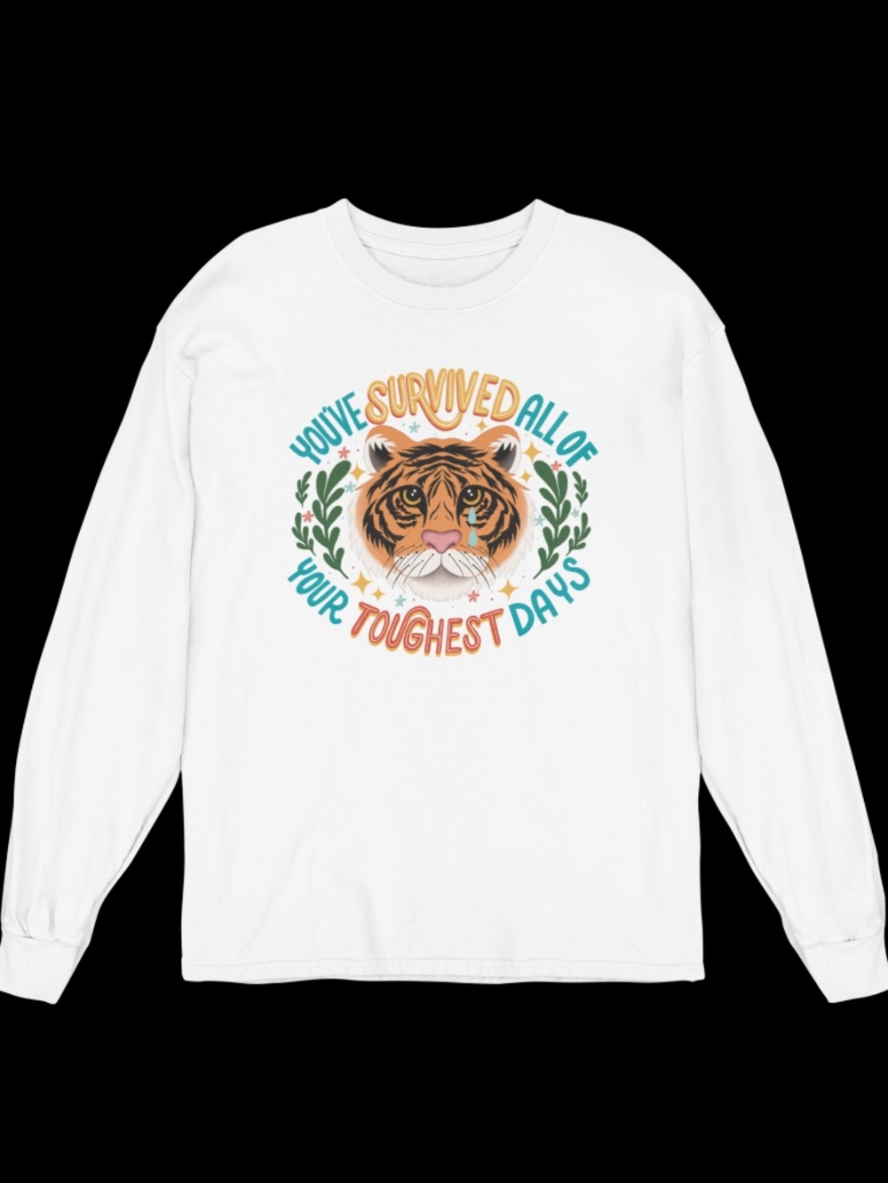 Self Care Is For Everyone “You’ve Survived All of Your Toughest Days” Sweater M